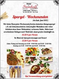 Spargel Wochenenden 2022 Hotel Steinhoff